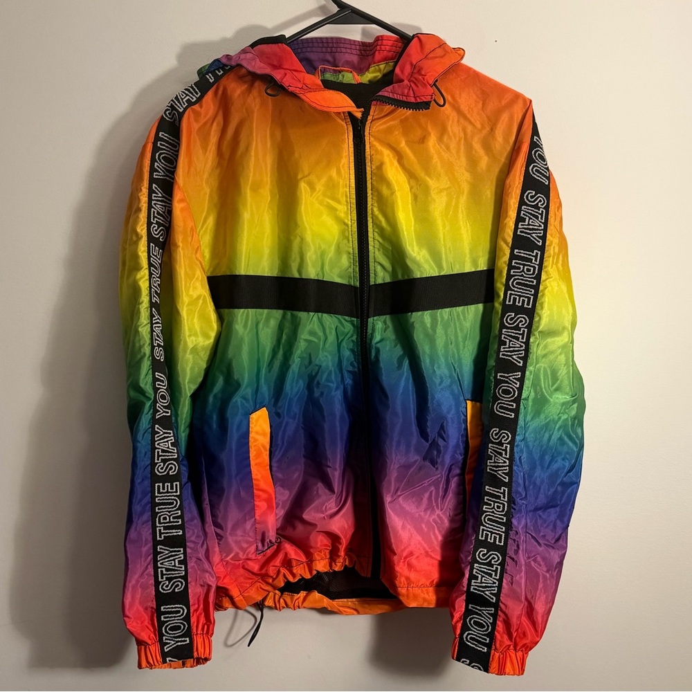 Rainbow Windbreaker Jacket. 
Size-S